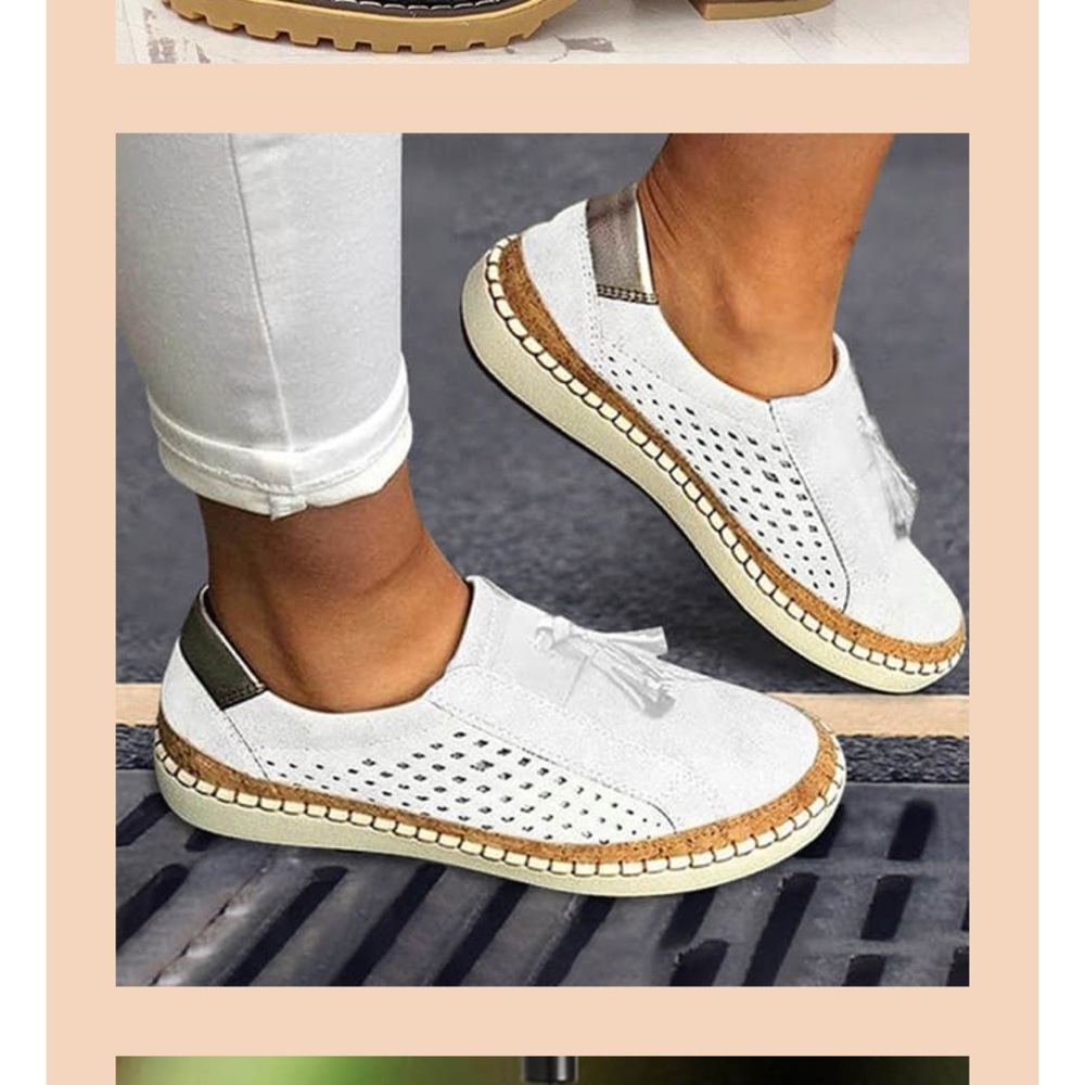BRAND NEW- Size 6.5- White comfy tennis sneakers with dust bag